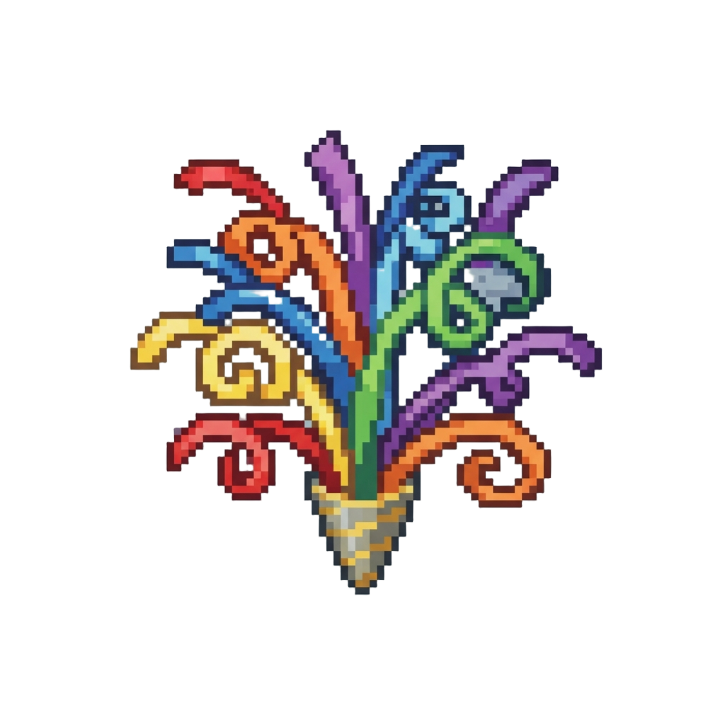 A Sudden Explosion of Rainbow Streamers
