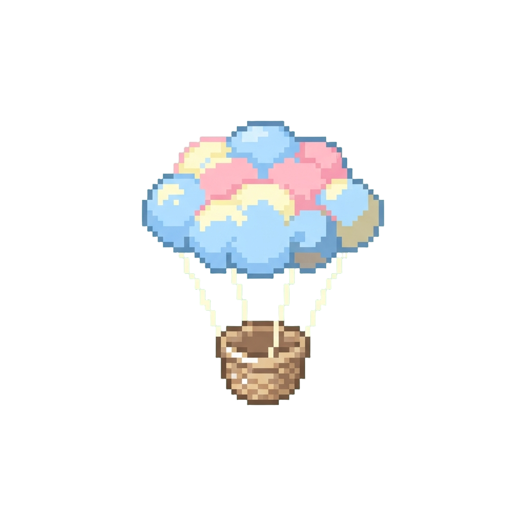 A Cute Pastel Cloud Parachute