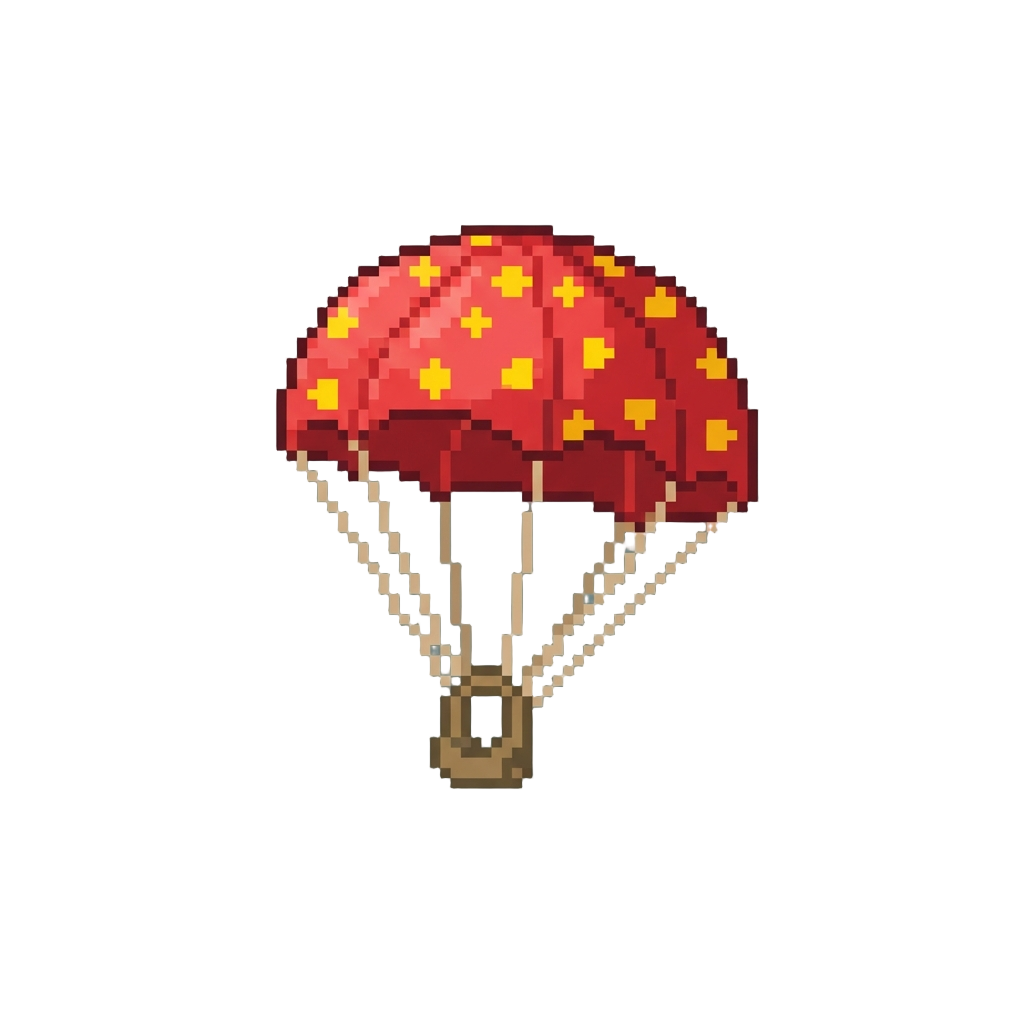 A Retro Polka Dot Parachute