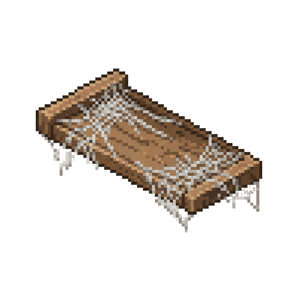 A Cobweb-covered Empty Pantry Shelf