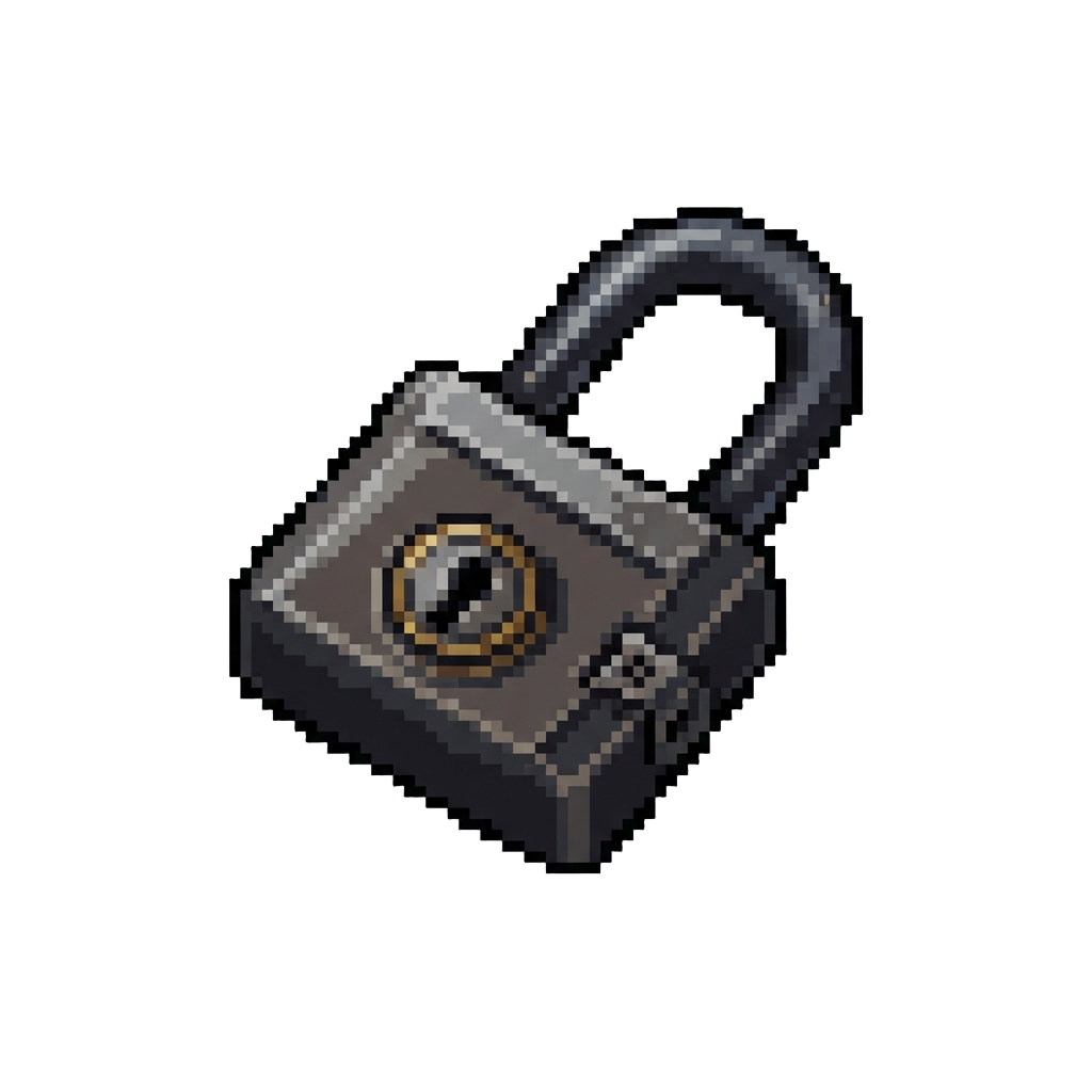 A Heavy Iron Lock Clicking Shut