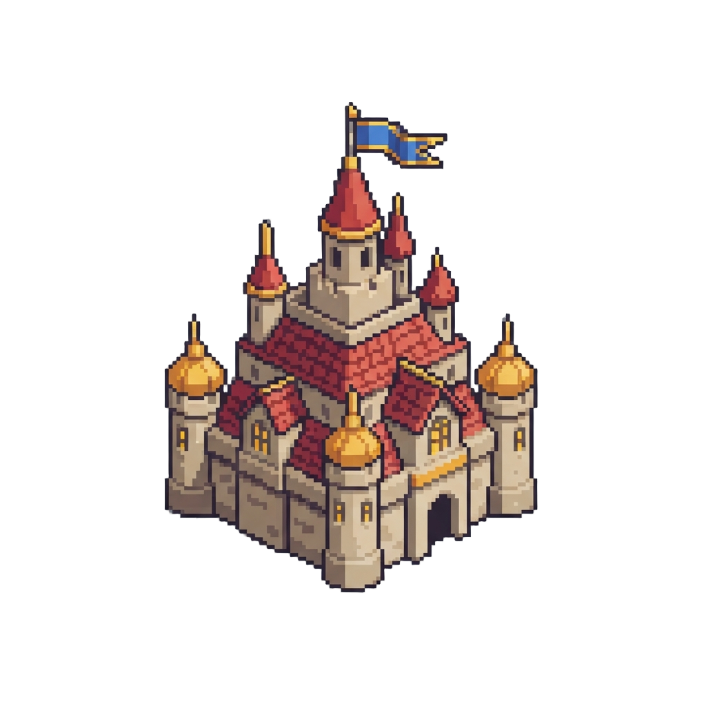 A Grand Royal Palace Under Clear Skies