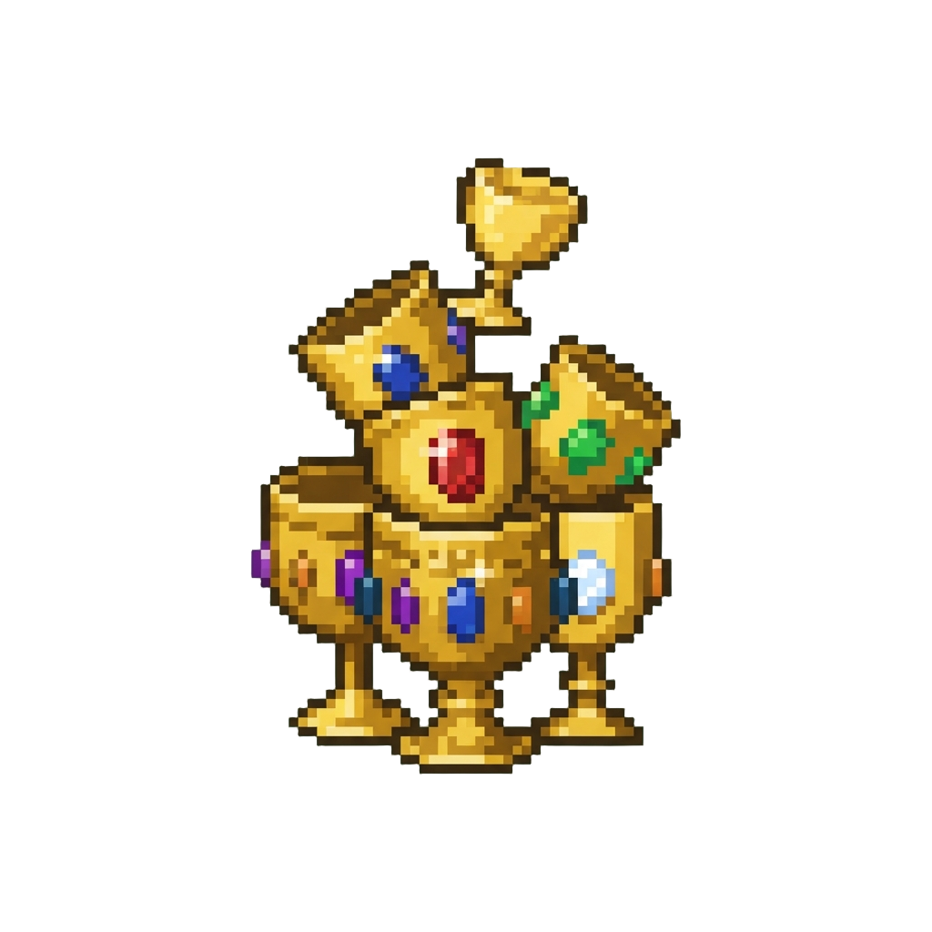 A Towering Pile of Jewel-studded Goblets