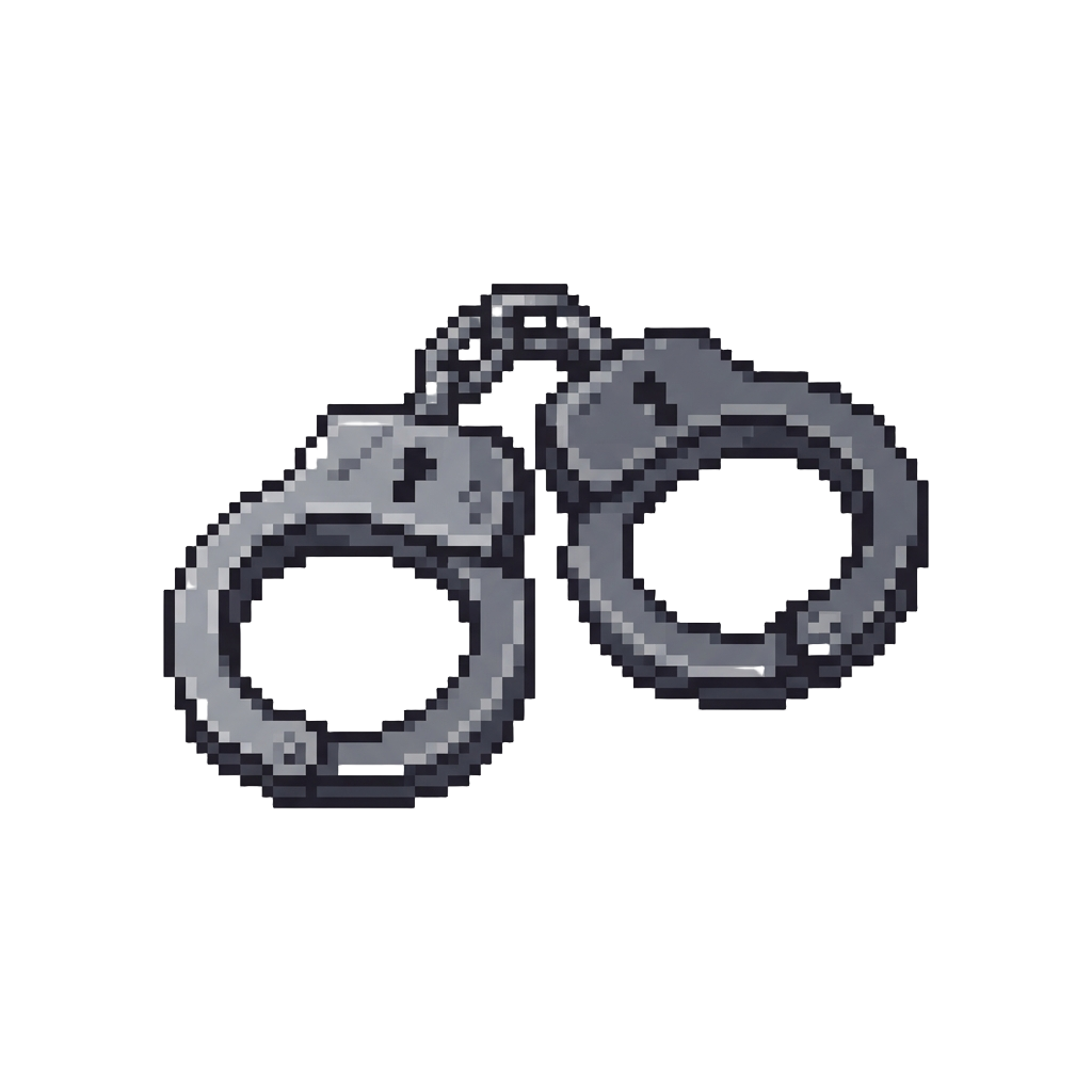 A Pair of Clanking Metal Handcuffs