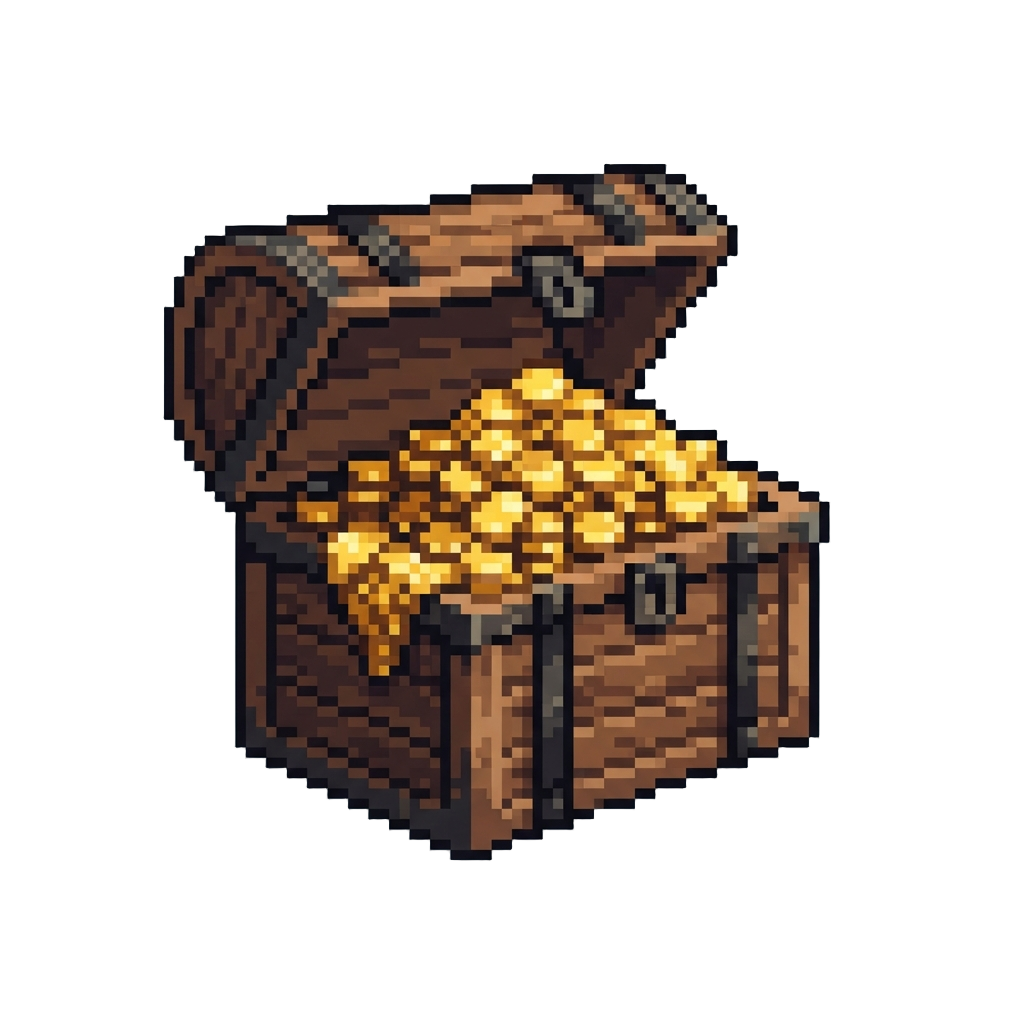 A Overflowing Chest of Gleaming Gold Coins