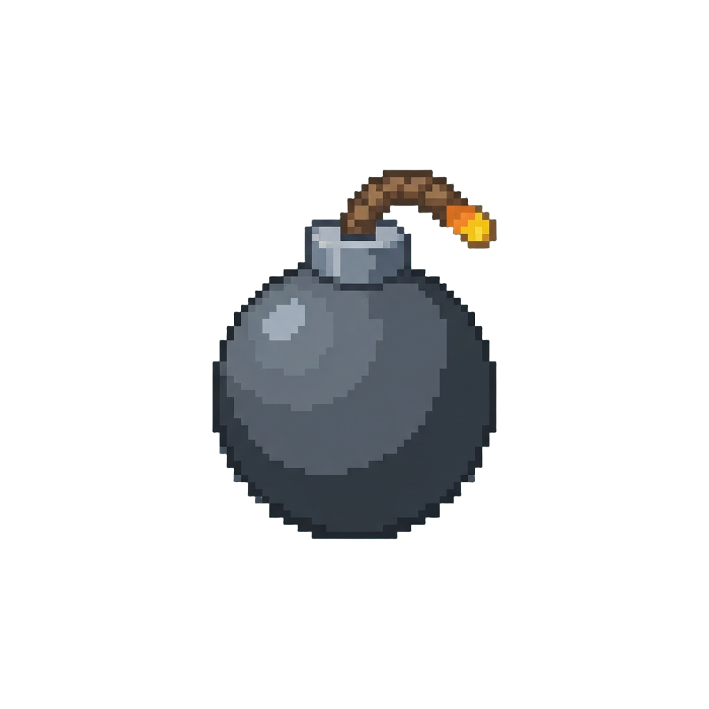A Classic Round Cartoon Bomb