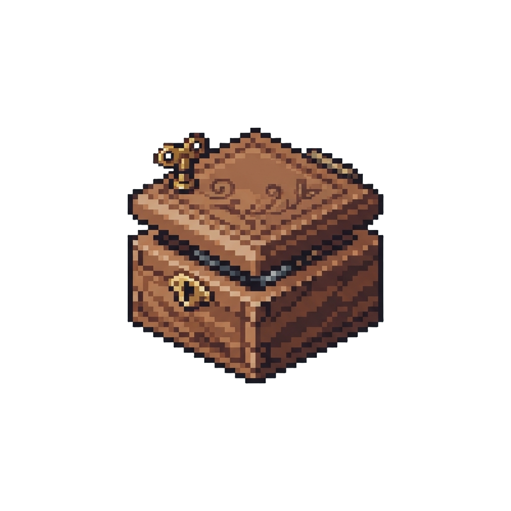 A Miniature Wooden Music Box