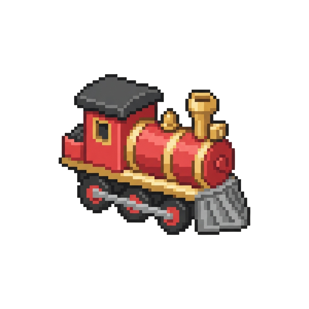 A Shiny Miniature Toy Train