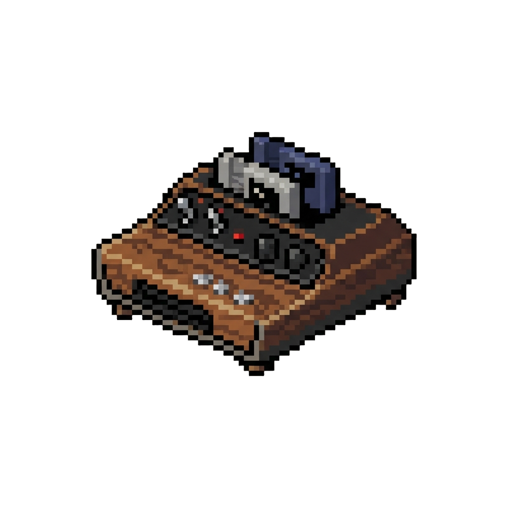A Miniature Wood-grain 70s Gaming System
