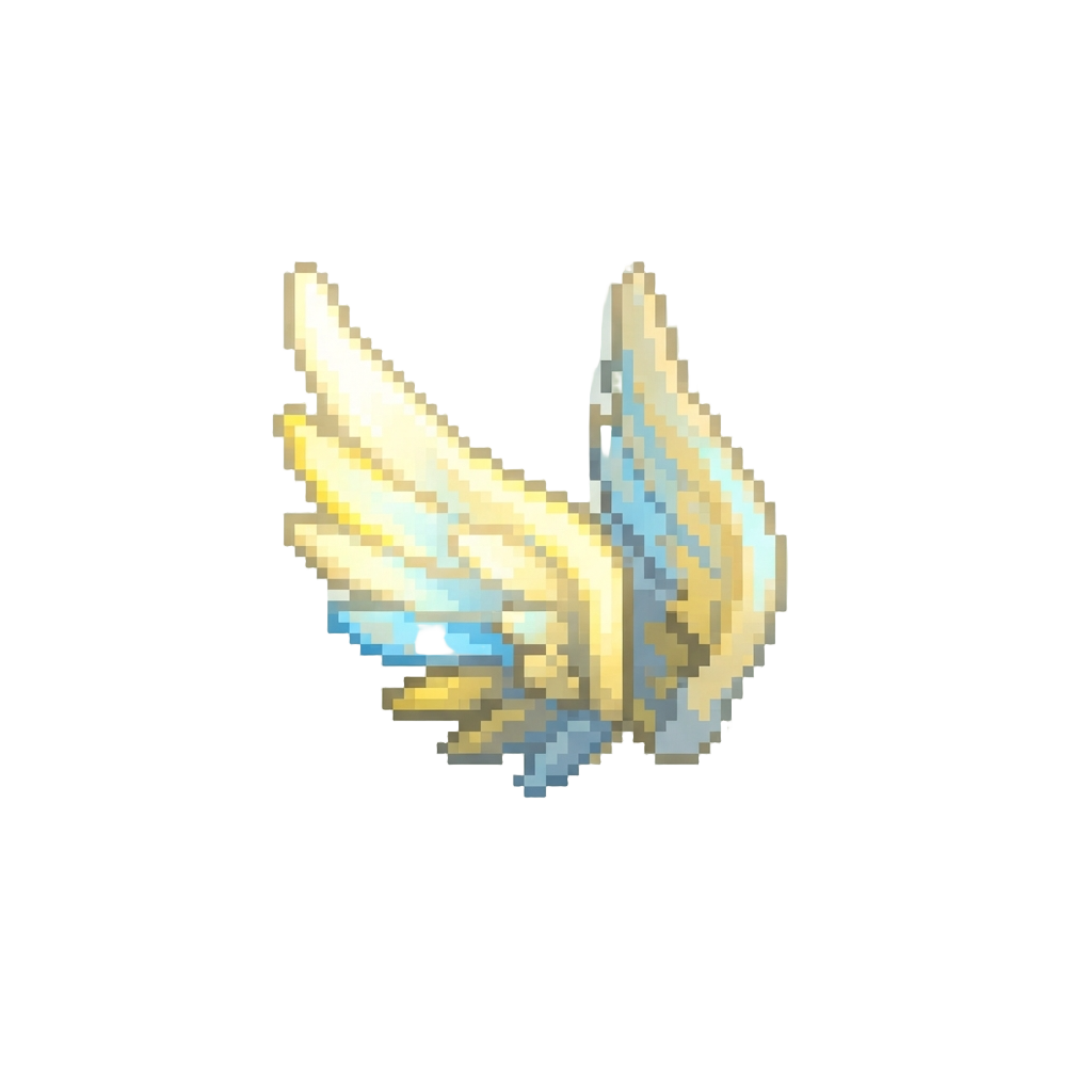 Angelic Wings Made of Raw Energy