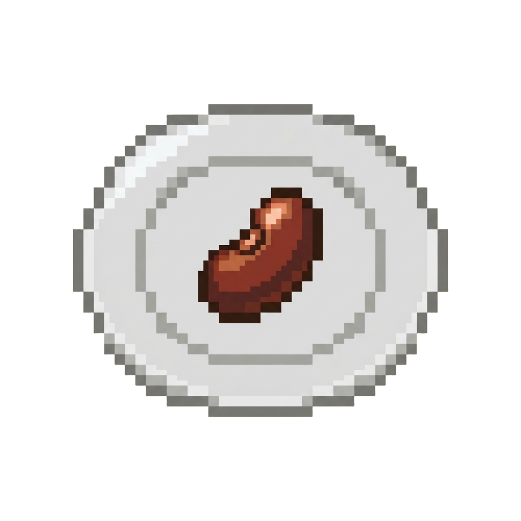 A Tiny Single Bean on a Giant Plate