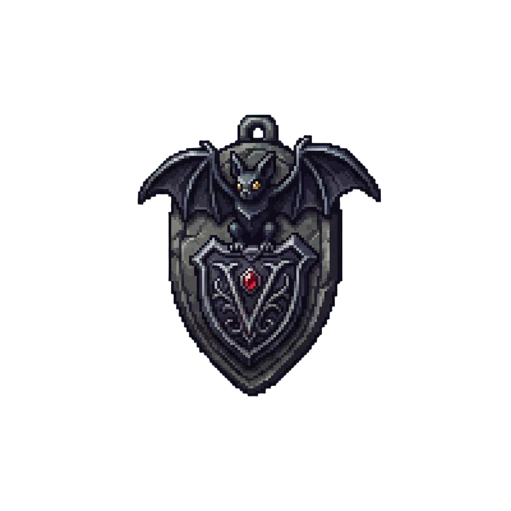 A Mysterious Dark Bat-emblem Crest