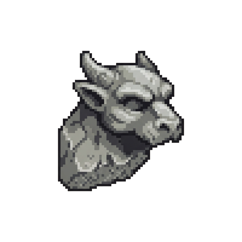 A Broken Gargoyle Stone Fragment