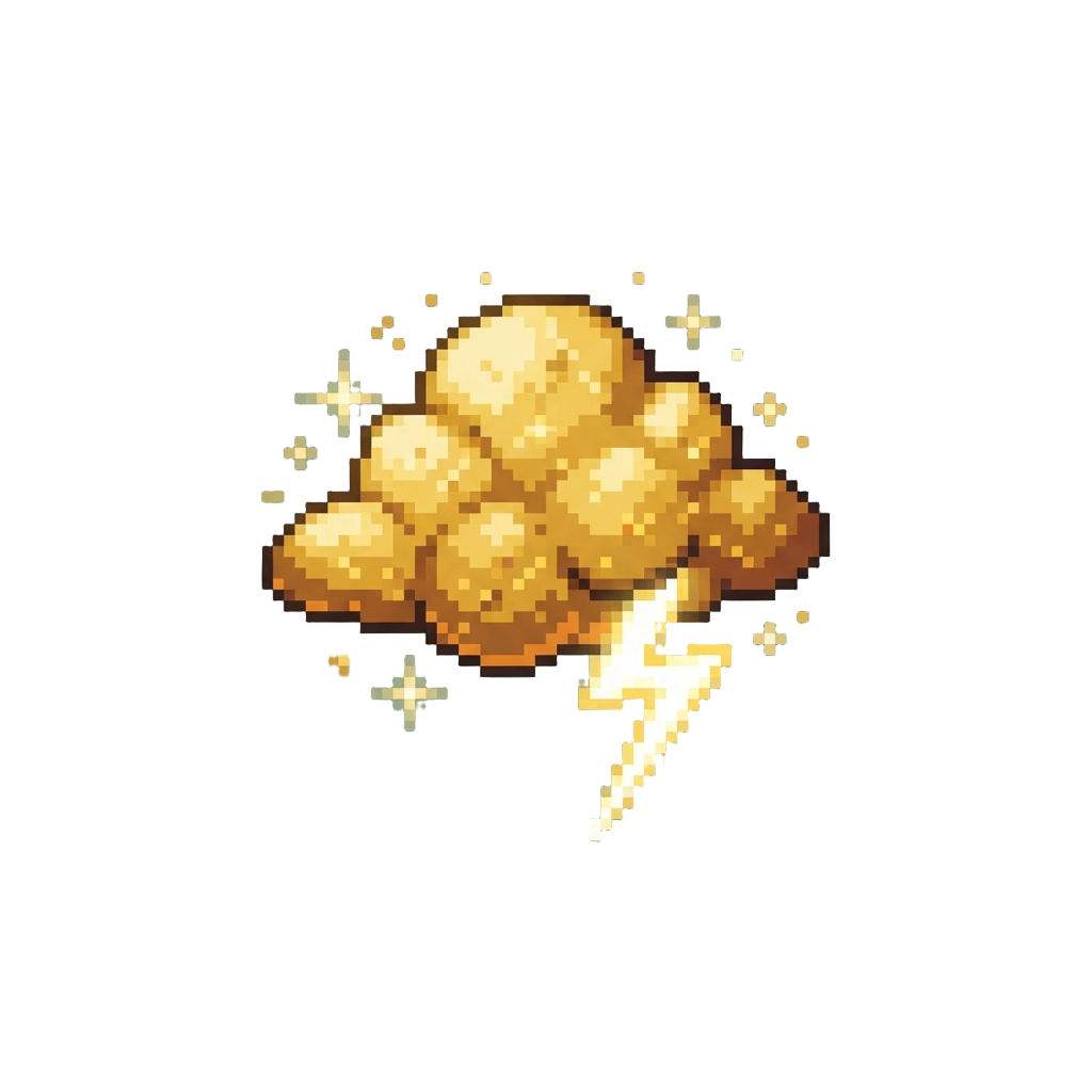 A Sparkling Golden Thundercloud