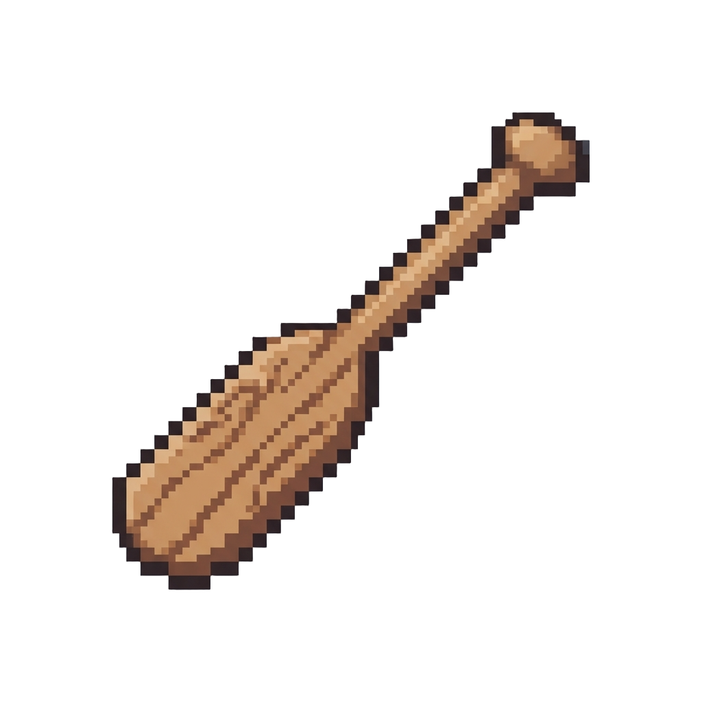 The Wooden Paddle Intact