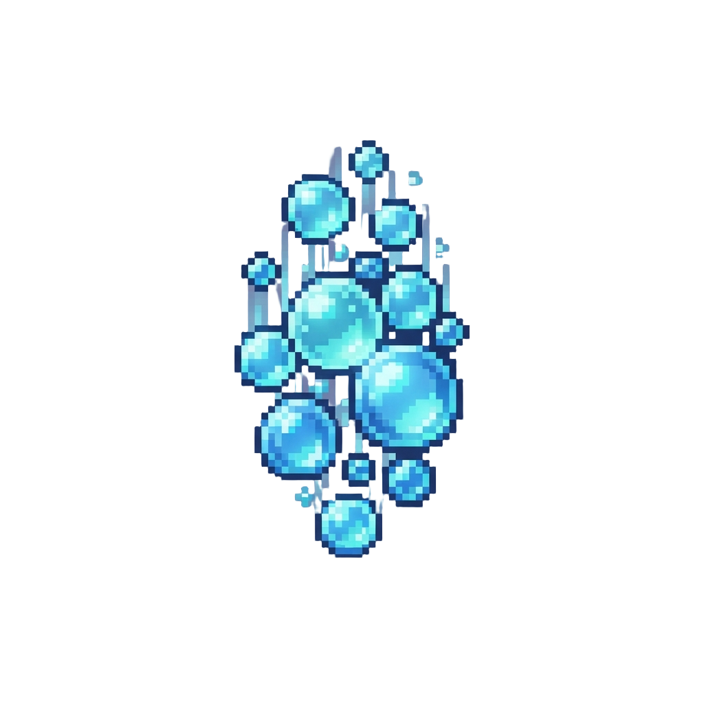 Glowing Reverse-flowing Bubbles