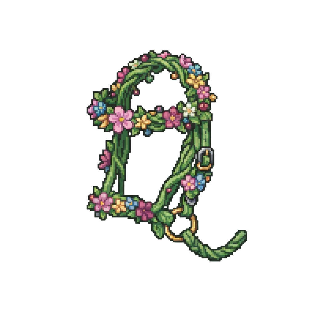 A Woven Flower Garland Bridle