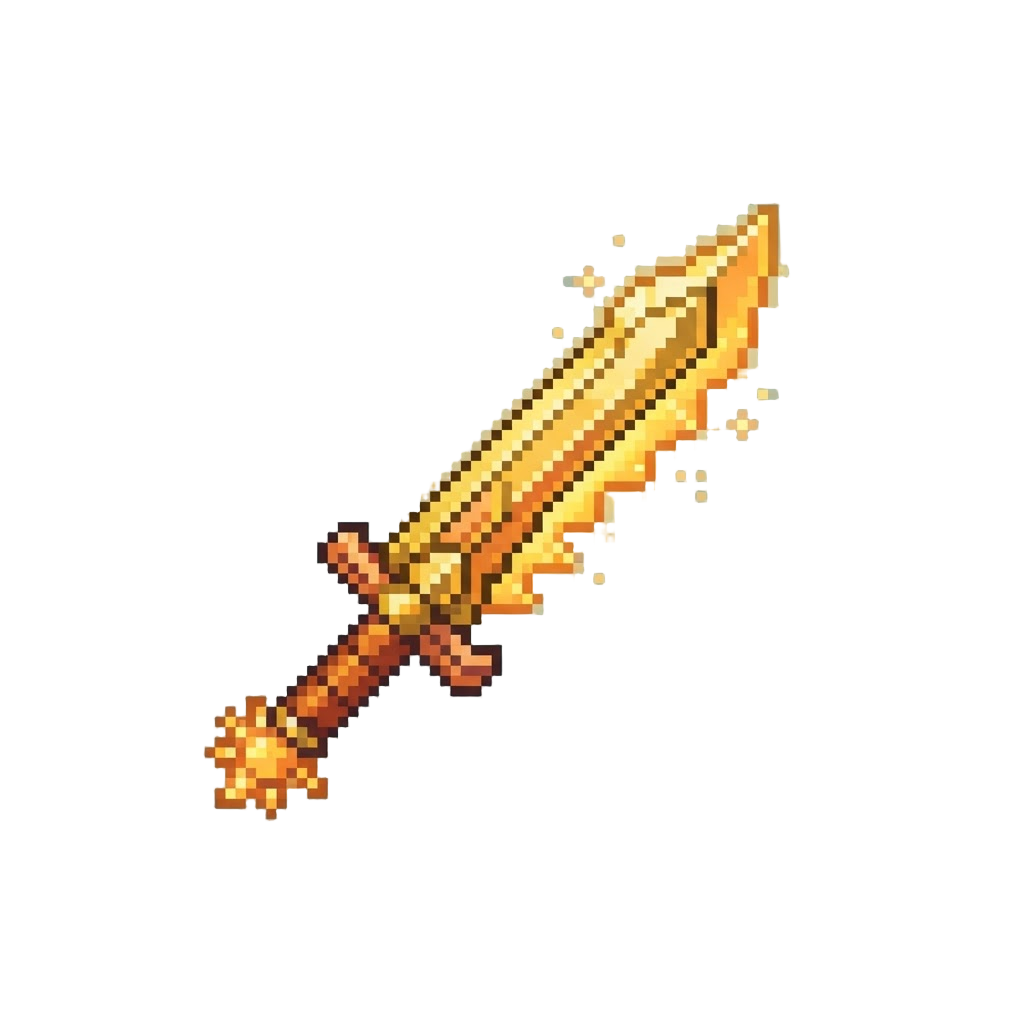 A Glowing Golden Sun Blade Slice