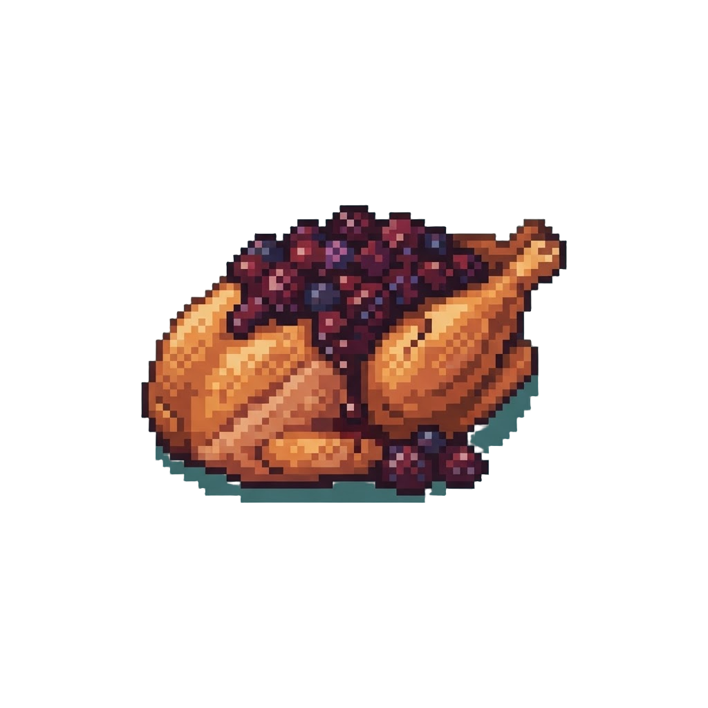 Roasted Pheasant Breast with Wild Berry Compote
