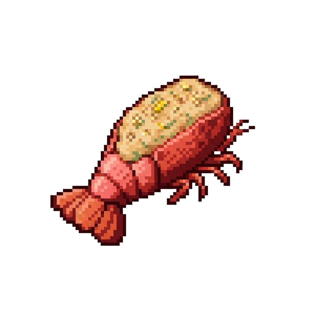 Stuffed Lobster Thermidor with Gold Leaf Garnish