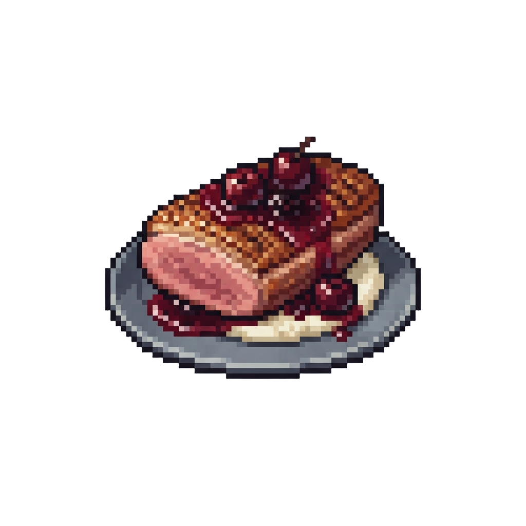 Seared Duck Breast with Cherry Reduction