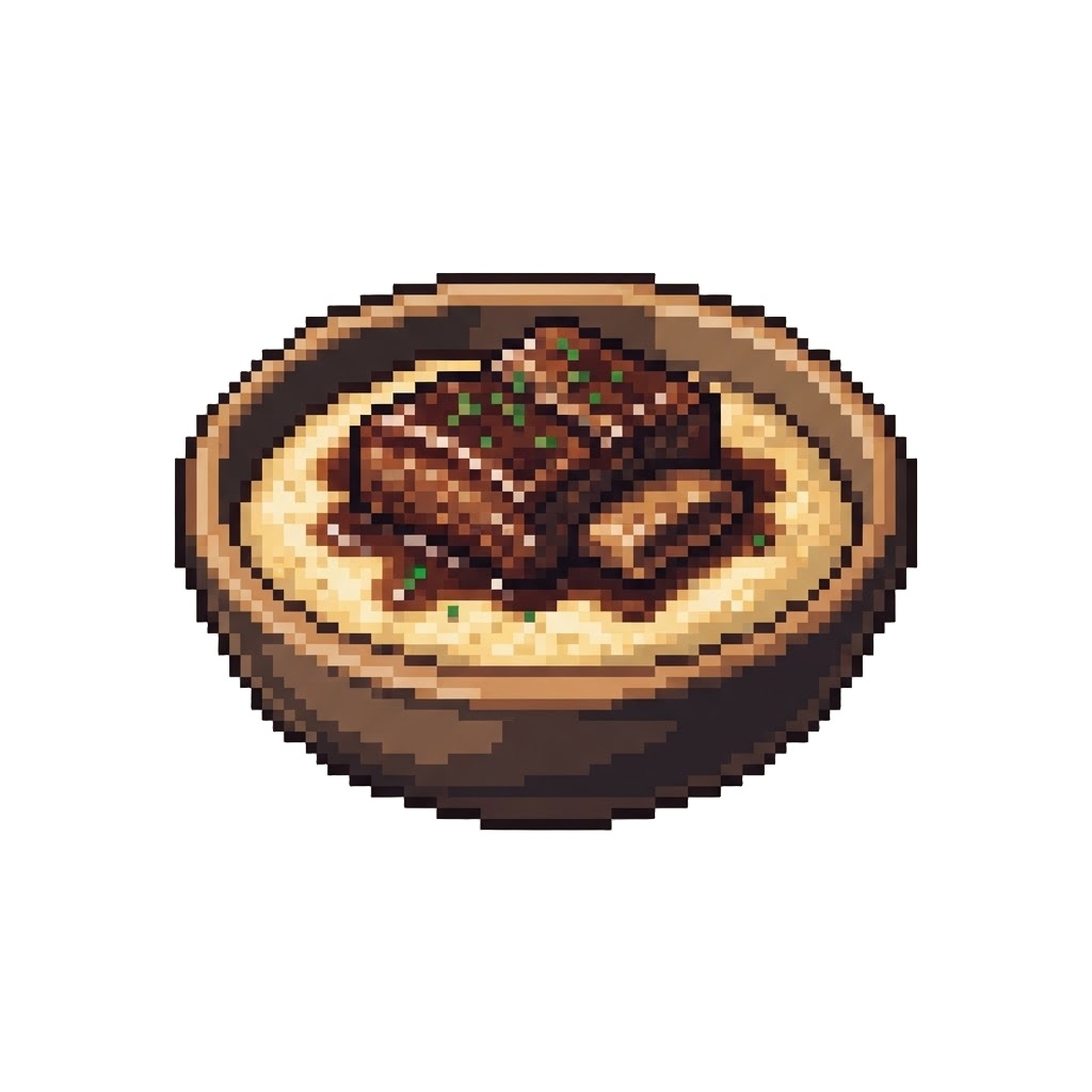 Braised Short Ribs Over Creamy Polenta