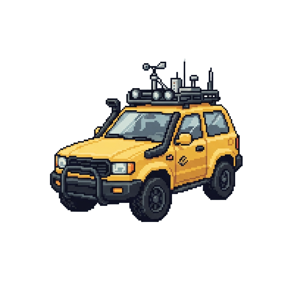 A Sleek Yellow Storm-chaser Truck