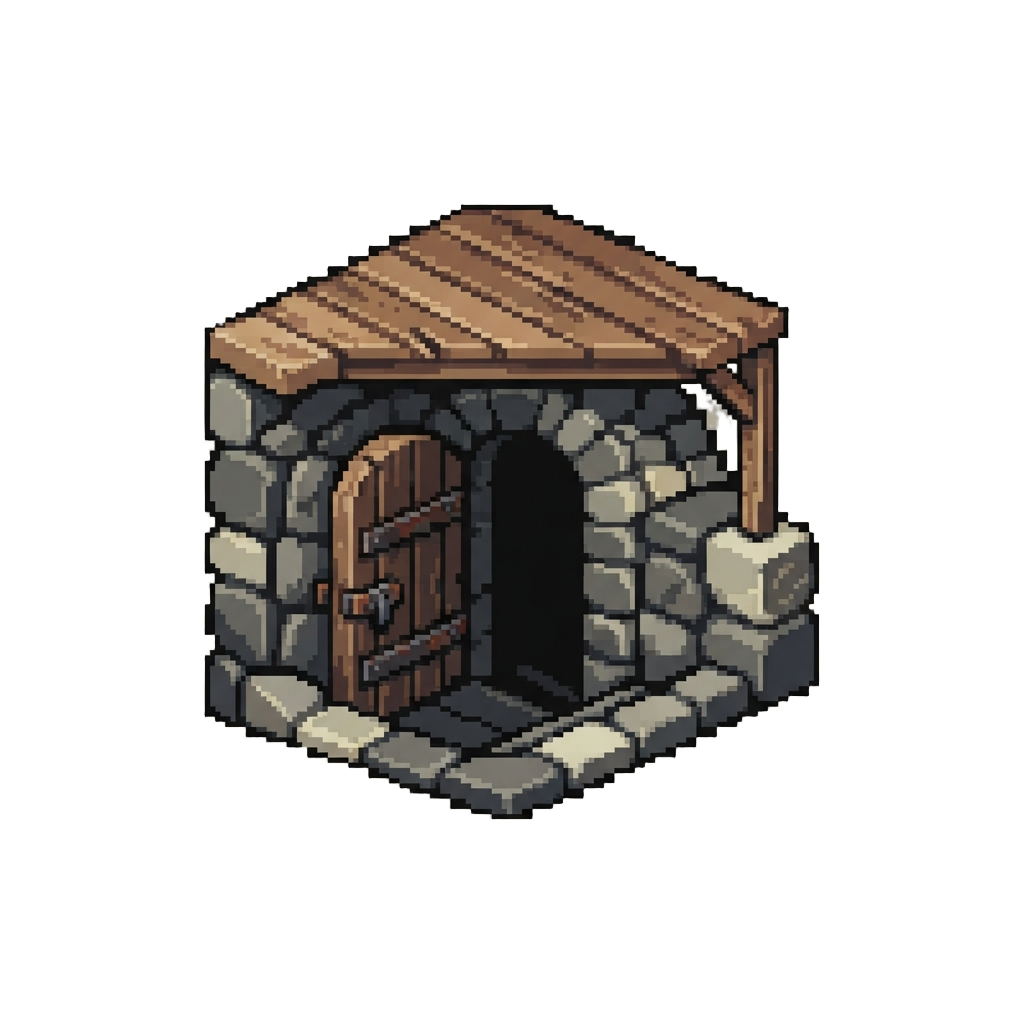 A Stone Root Cellar Under the Porch