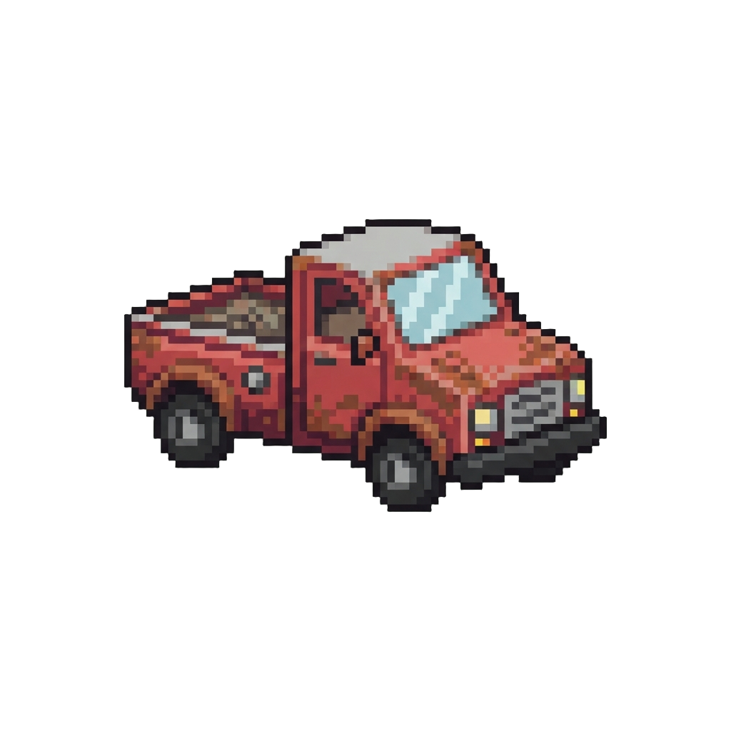 A Rusty Farm Pickup Truck