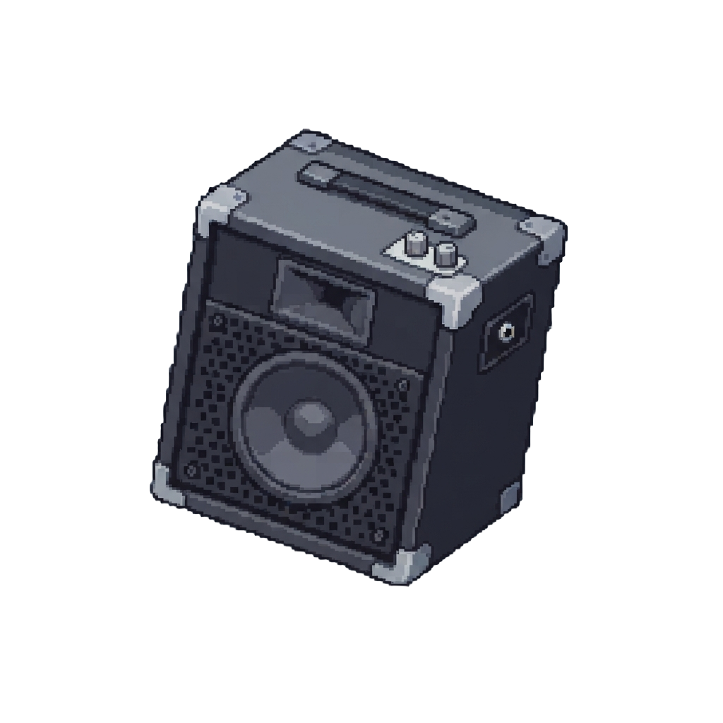 A Tiny Stage Monitor Tumbling Forward