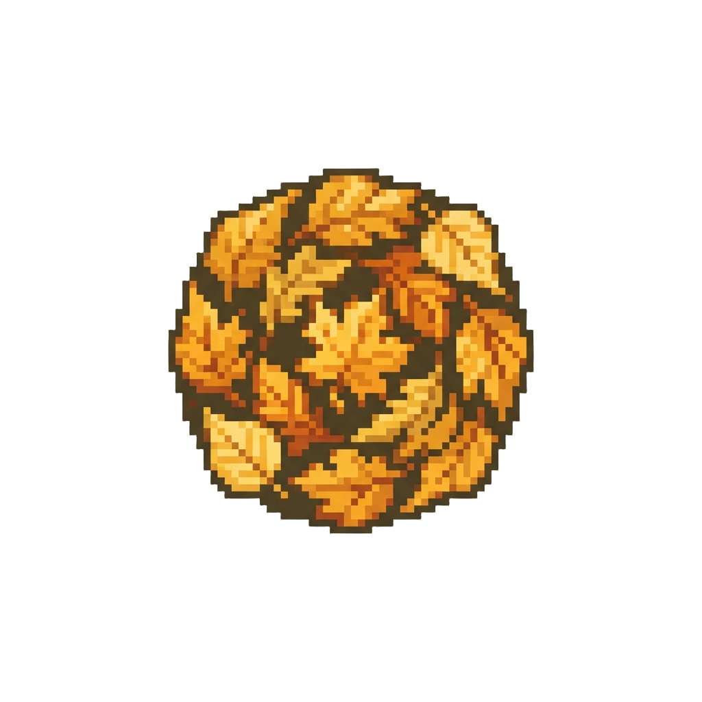 A Swirl of Golden Autumn Leaves