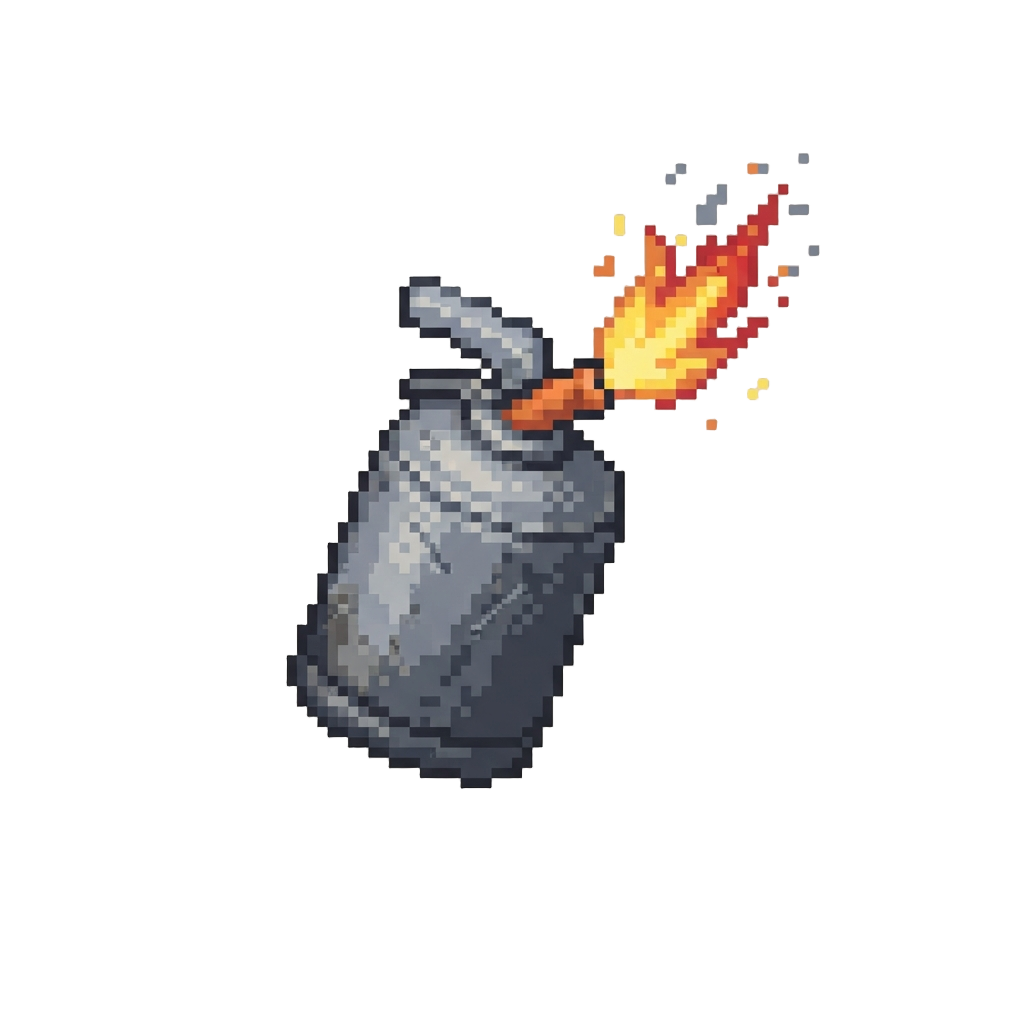 A Backfiring Gas Canister Sizzle