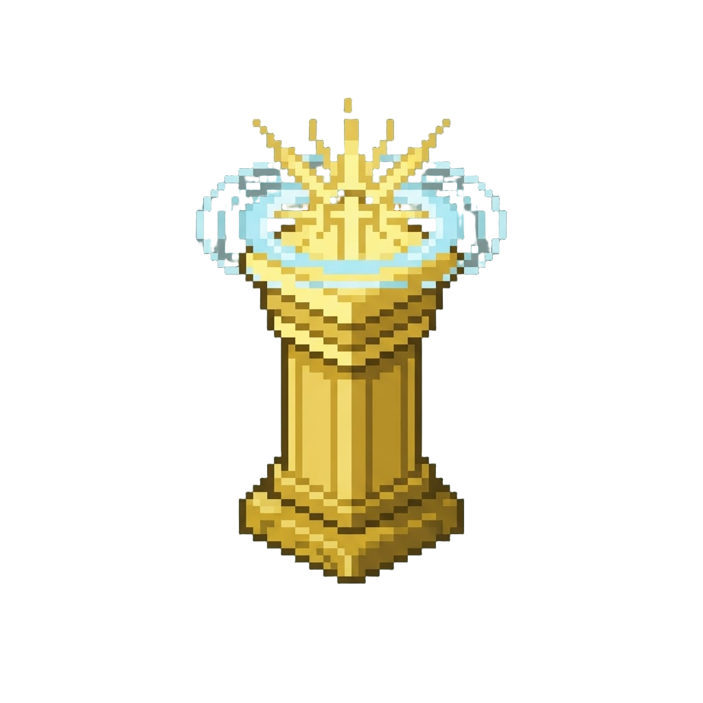 A Golden Divine Shockwave Pillar