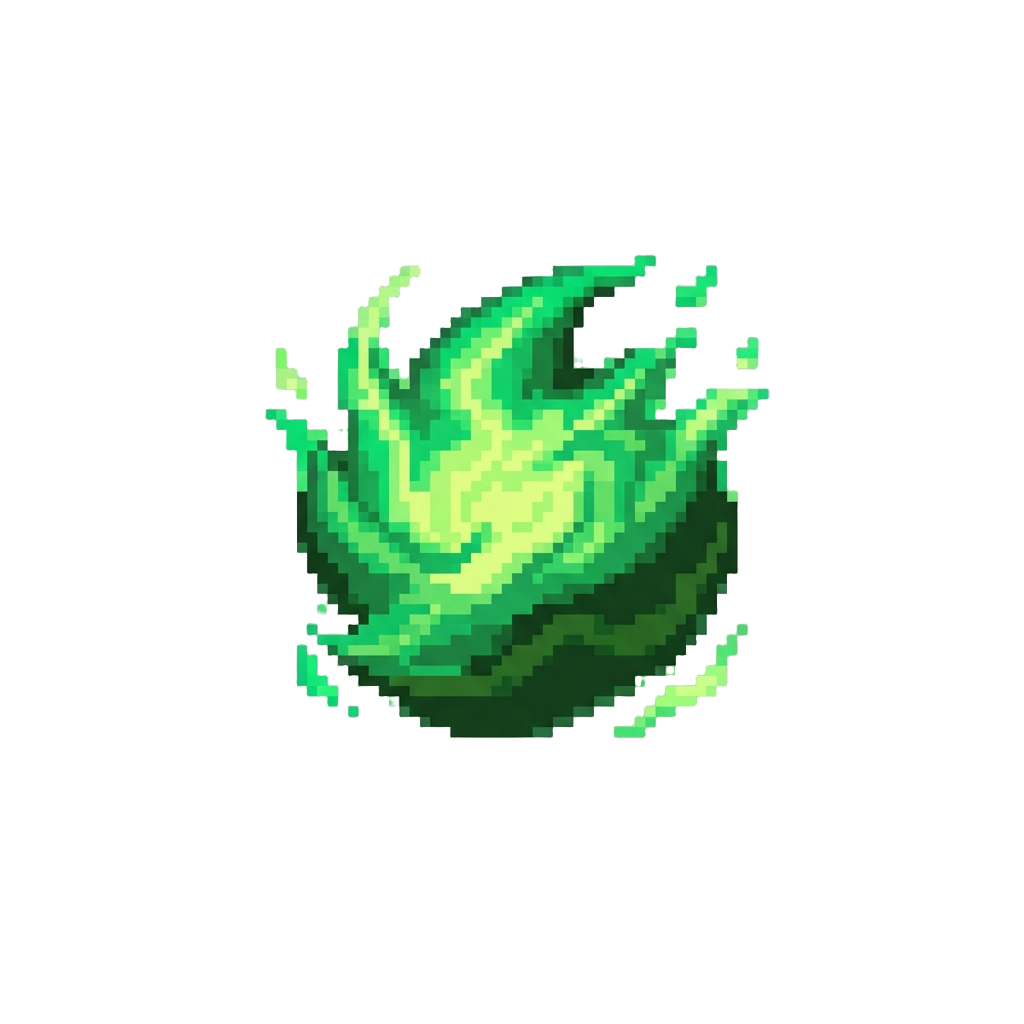 A Toxic Emerald Plasma Burst