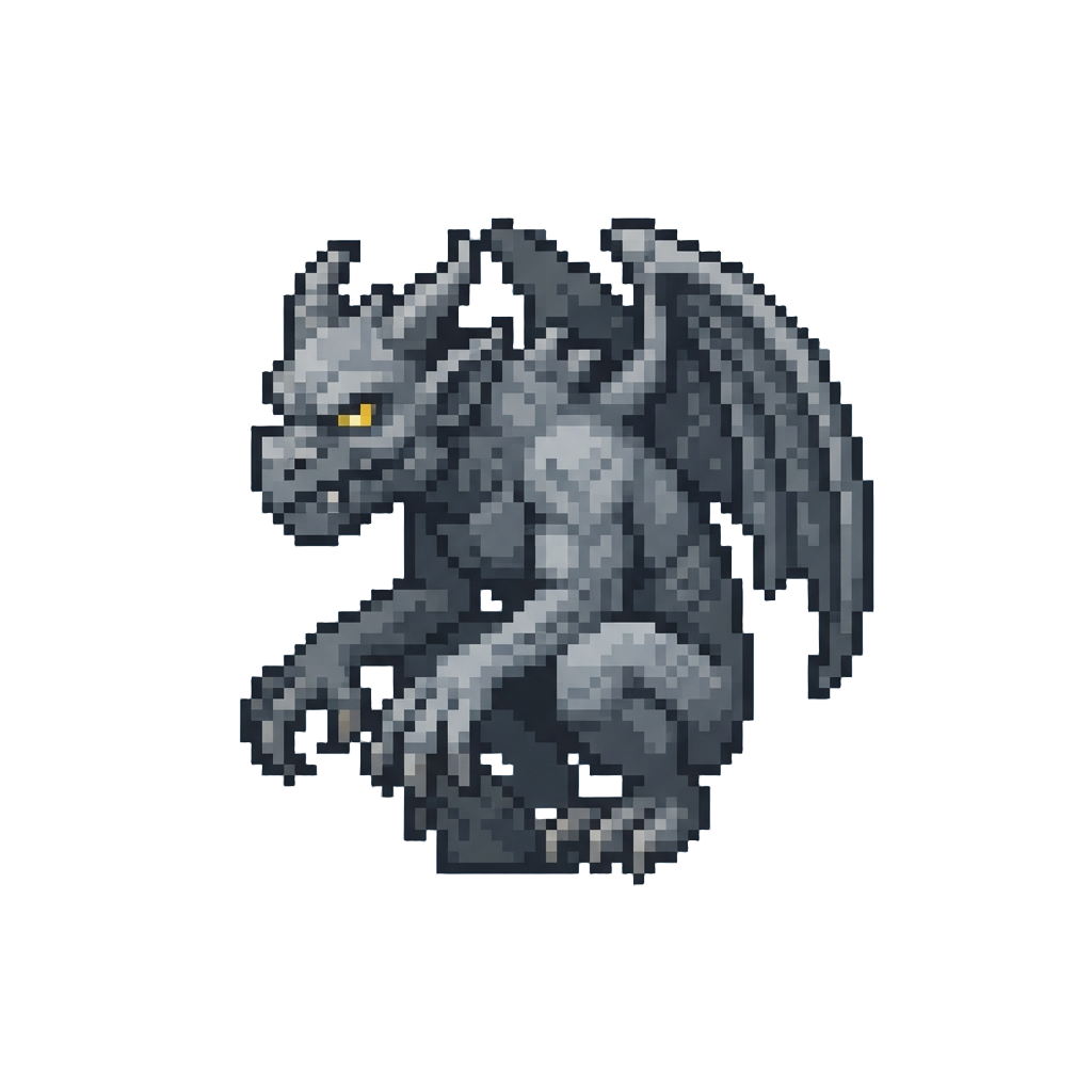 A Sneaky Clawed Gargoyle Silhouette