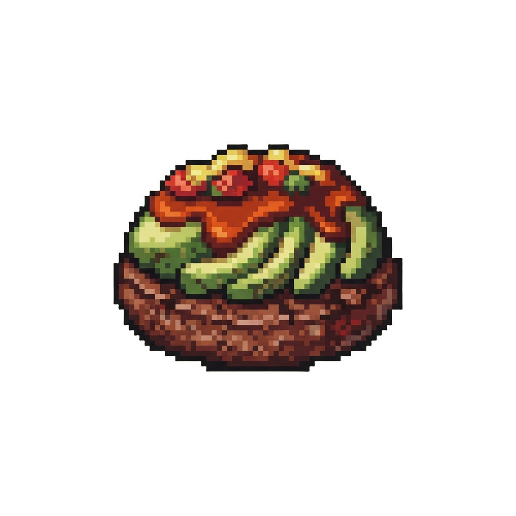 A Double Avocado and Smoky Sauce Deluxe Patty