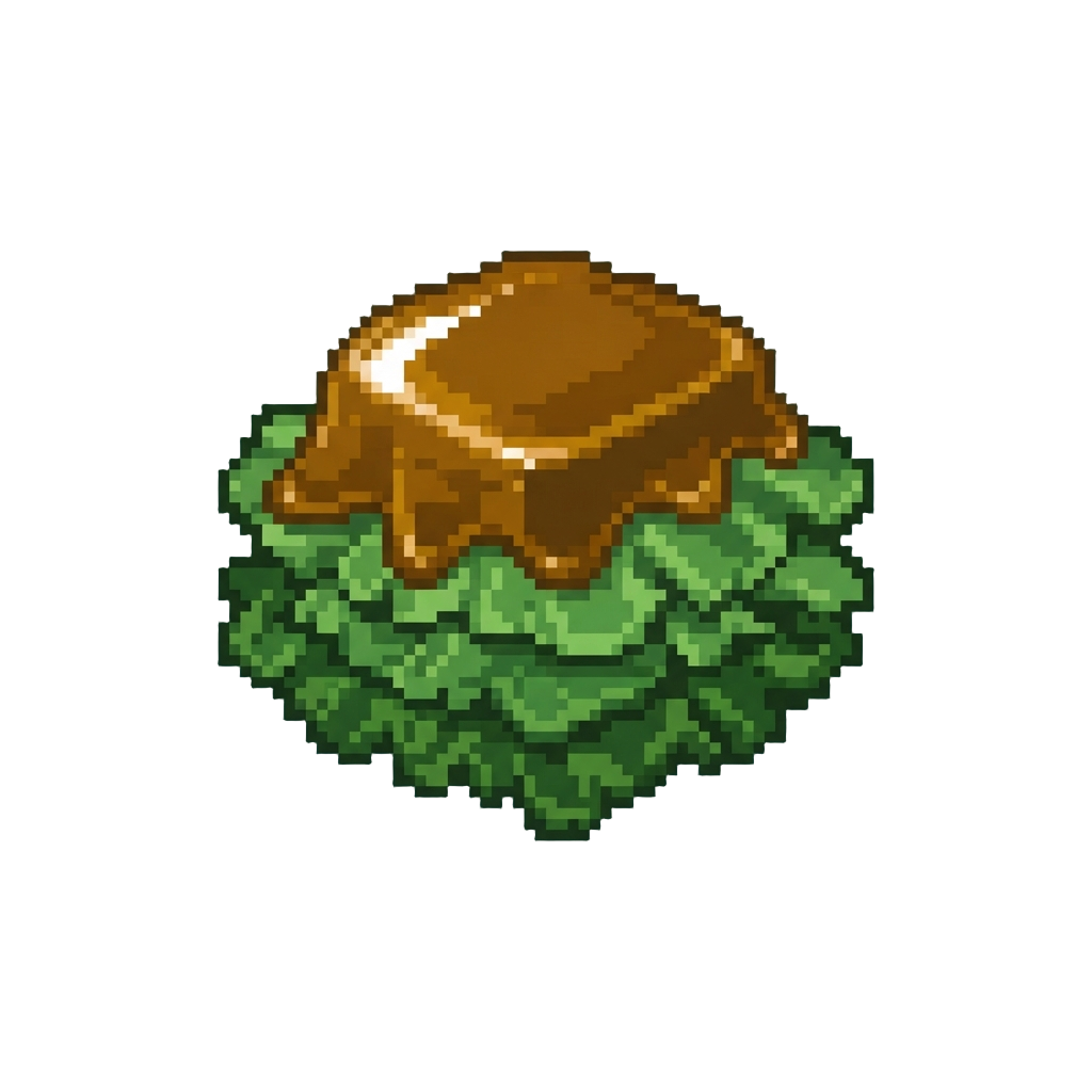 A Gleaming Glossy Glaze and Crisp Lettuce Stack