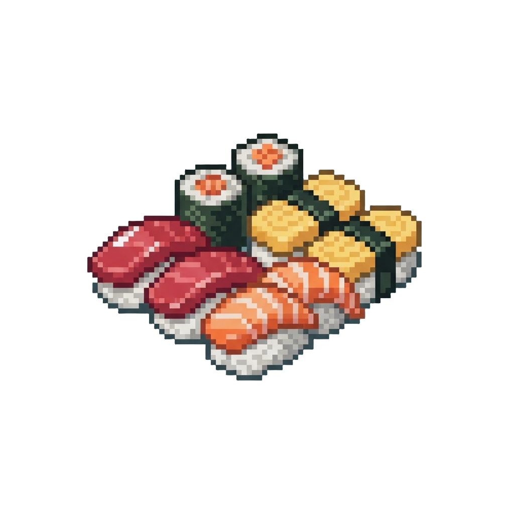 A Miniature Plastic Eraser Sushi Set