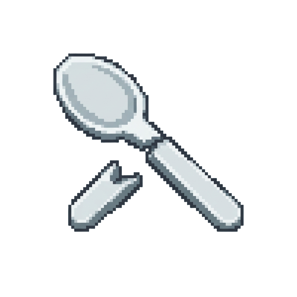 A Mini Broken Plastic Spoon