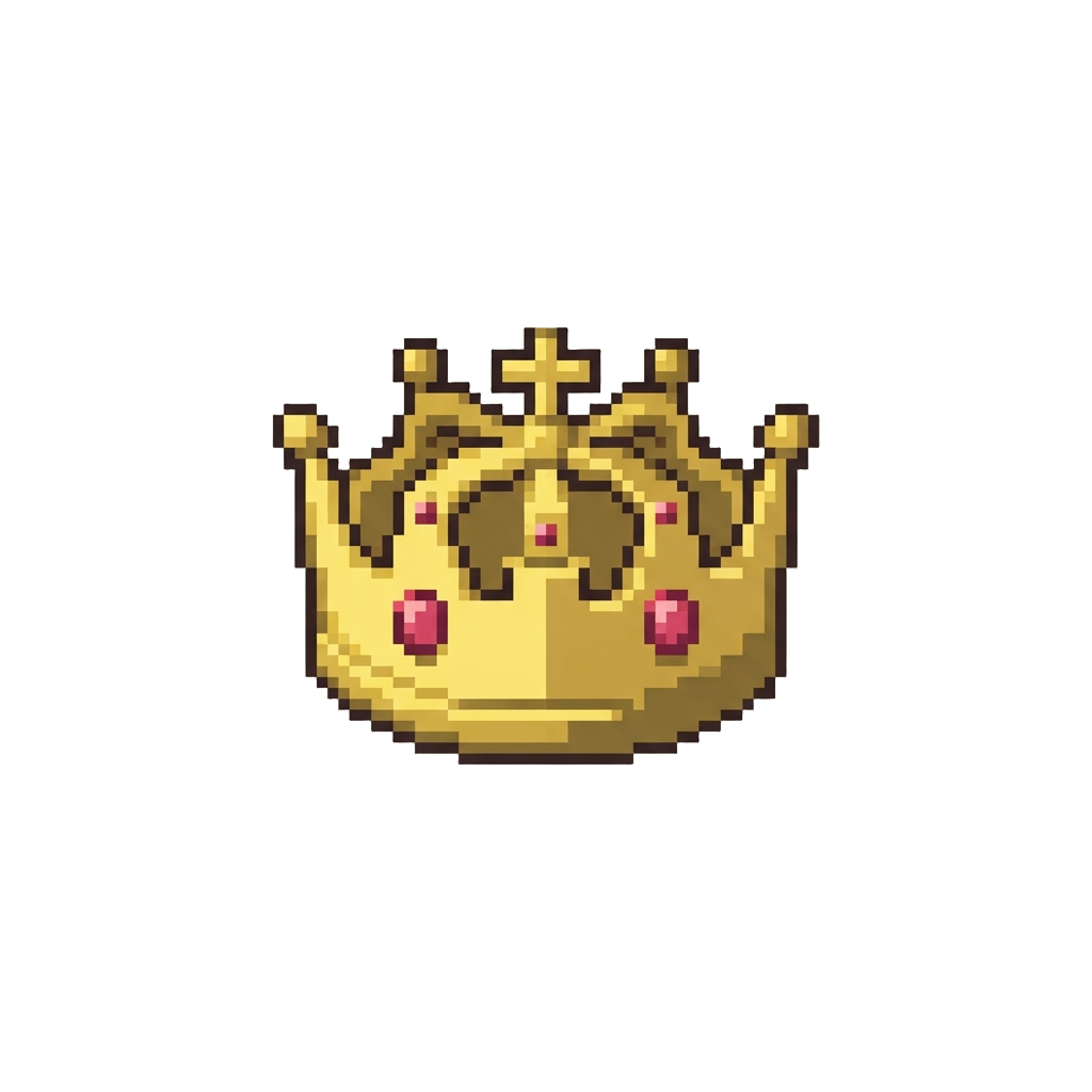 A Tiny Royal Crown with Tiny Ruby Gems