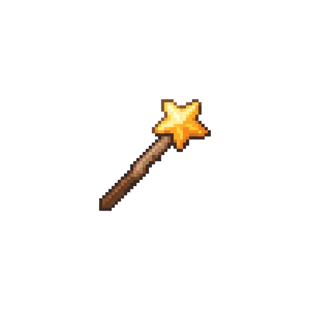 A Tiny Glowing Star Wand