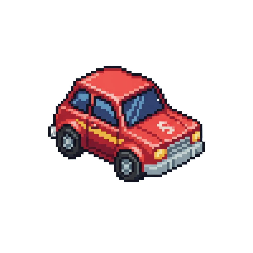 A Miniature Painted Toy Car