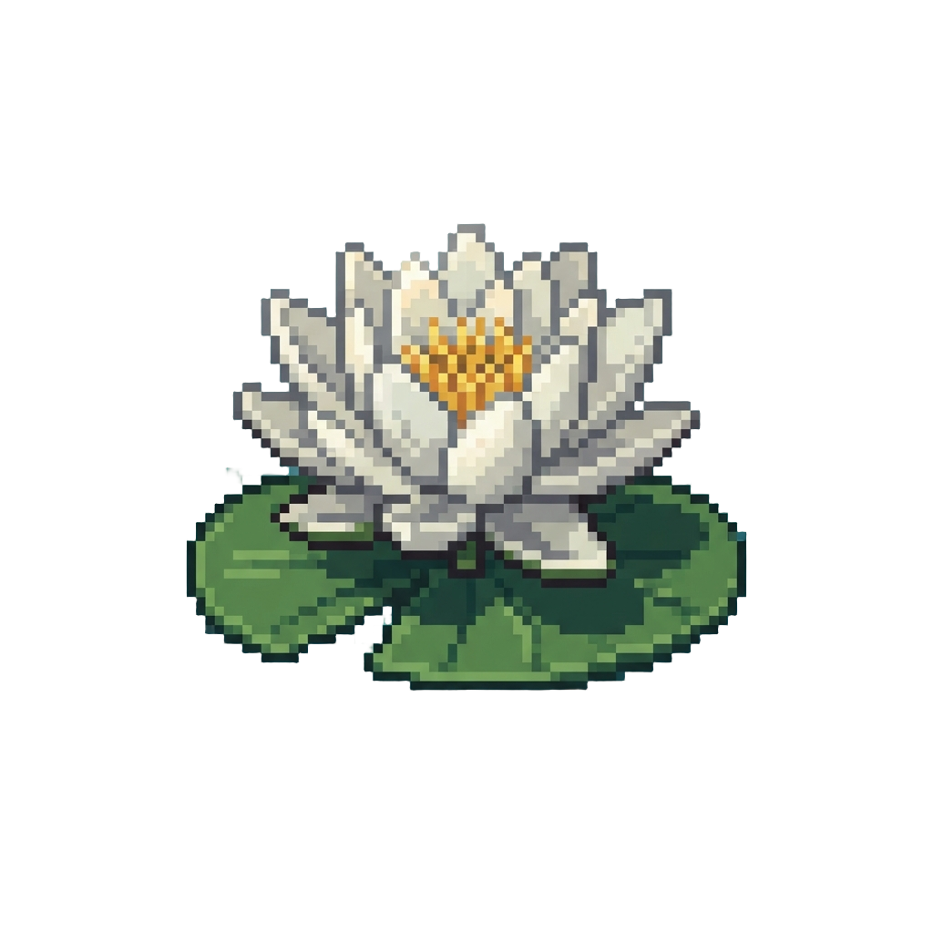 White Lotus Flowers Unfolding on Clear Waters