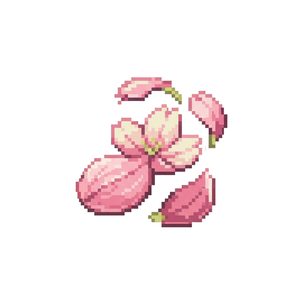 Fresh Morning Blossom Petals Swirling in the Air