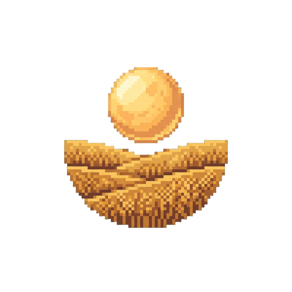 A Harvest Moon Glowing Over Golden Wheat Fields
