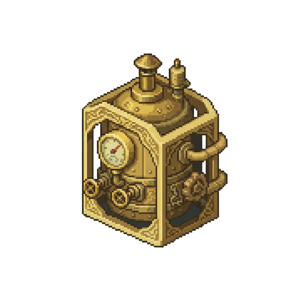 A Gilded Clockwork Boiler Matrix