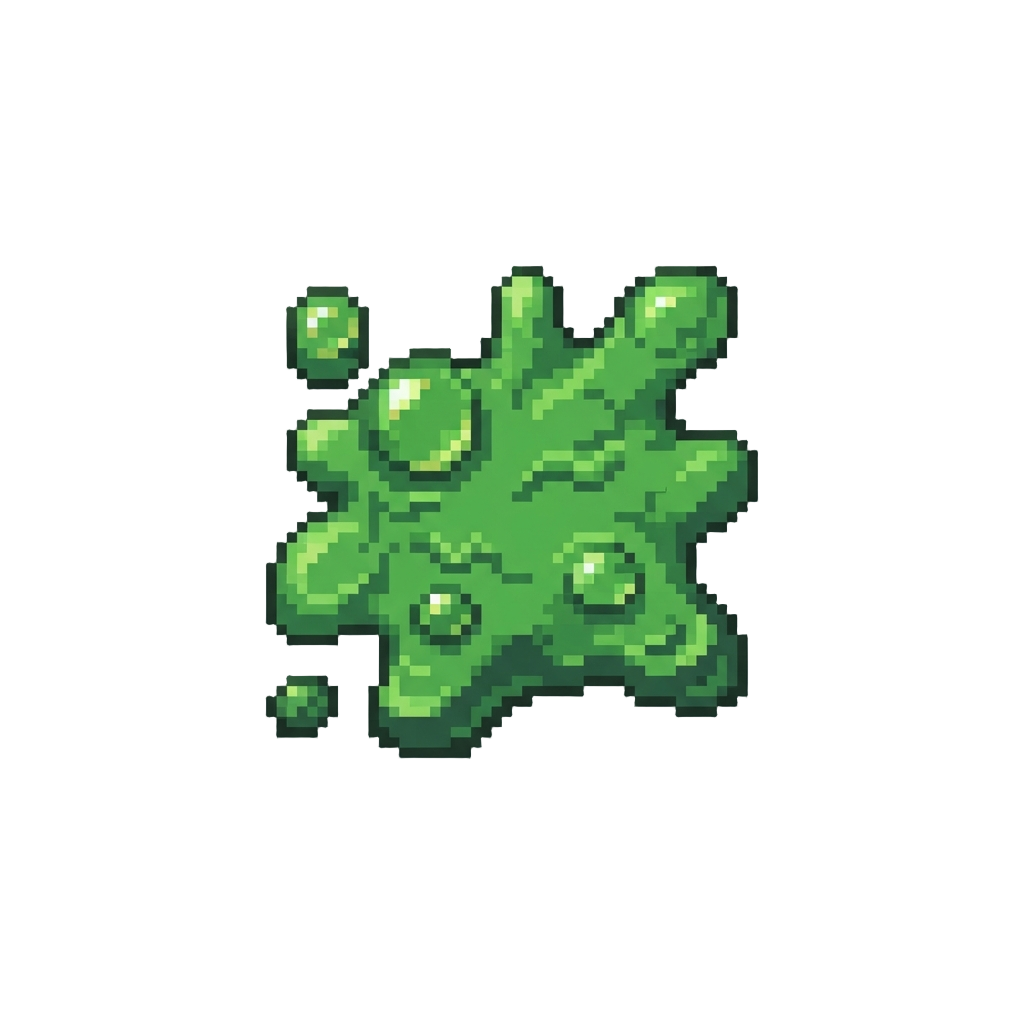 A Thick Splatter of Bubbling Green Goo
