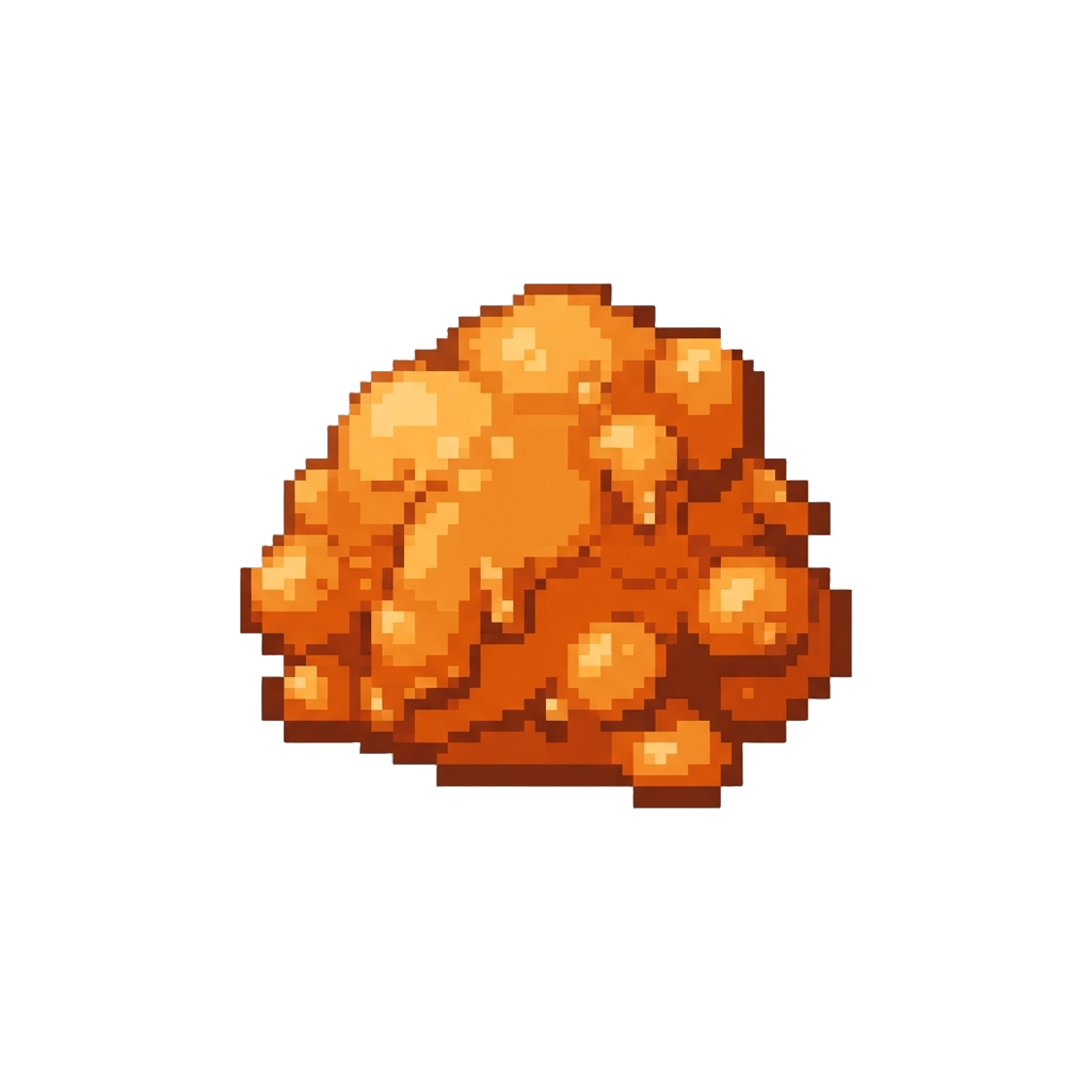 A Cloud of Sticky Orange Resin Slime