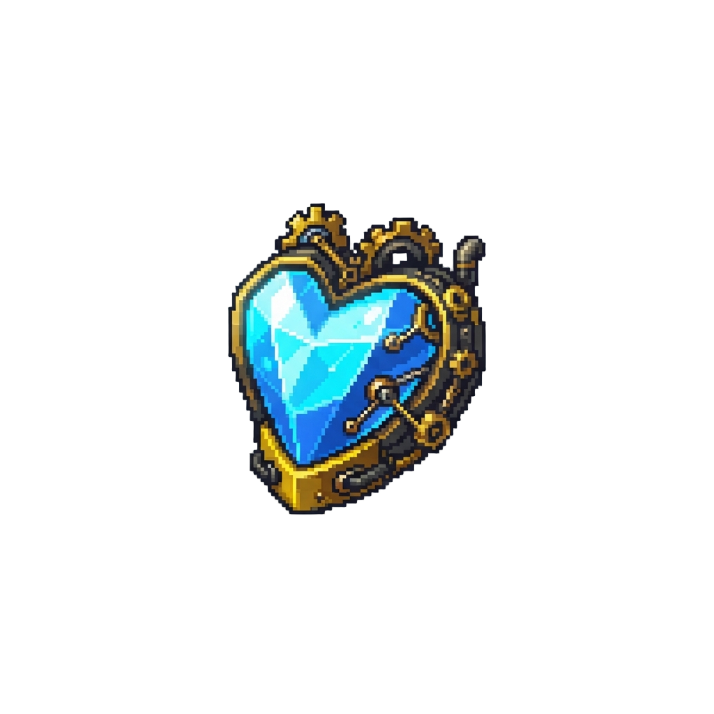 A Radiant Crystal Train Heart