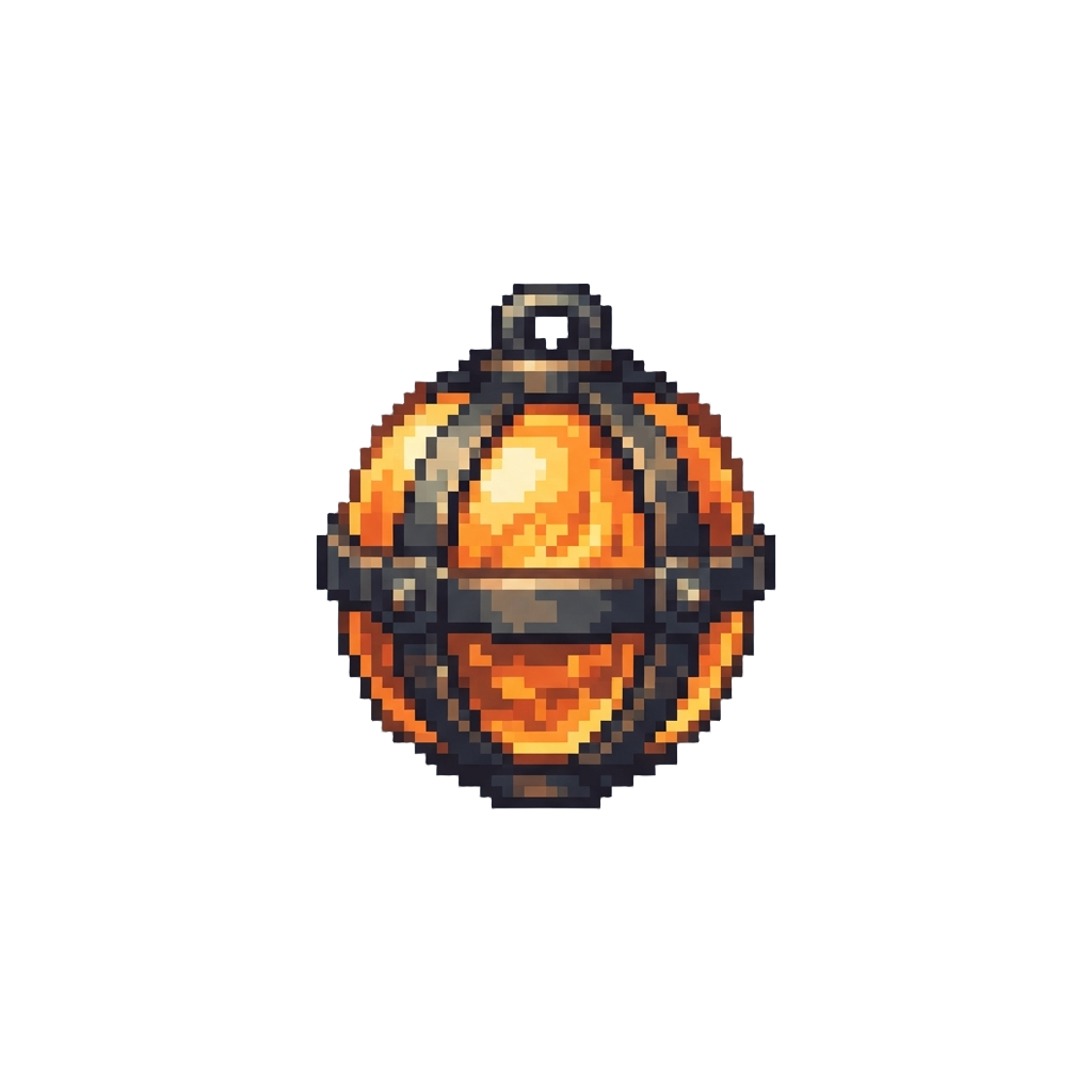 A Luminous Amber Furnace Orb